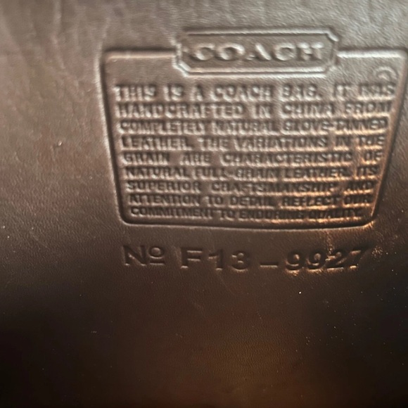 Vintage Coach Brown Leather Court Willis Bag No. F13-9927 Crossbody, Top Handle - Picture 6 of 9